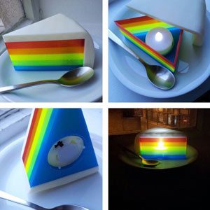 3D printing rainbow cake