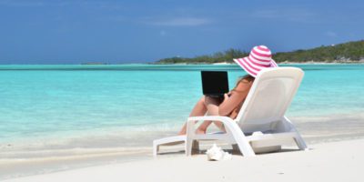 Woman on beach