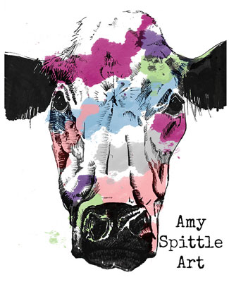 Amy Spittle Art cow