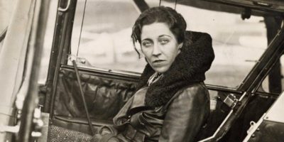 Amy Johnson in her plane in 1932