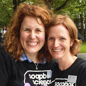 Nathalie Pettorelli and-Seirian Sumner - founders of Soapbox Science