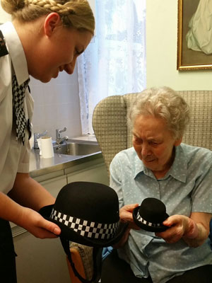 WPC Katie Dennell with Ethel Bush