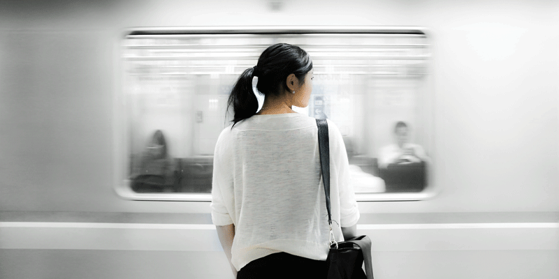 Woman on platform