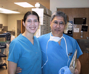 Dr Heather Yeo and her father