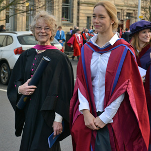 Cheryl after she had received her Honorary Doctor of Science from St Andrews