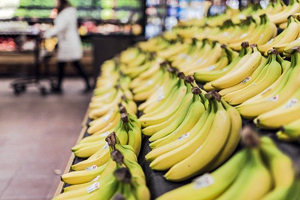 bananas in supermarket