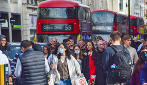 London street during the COVID-19 pandemic