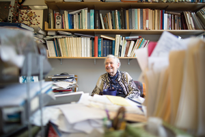 Mildred Dresselhaus in her office at MIT