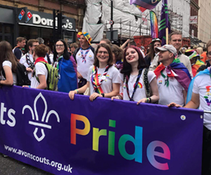 Avon Scouts at Pride