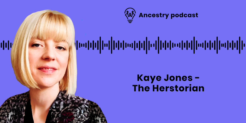 Kaye Jones - Ancestry podcast cover page for website