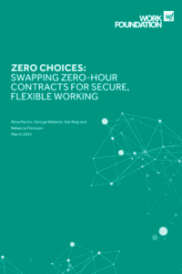 Zero Choices report cover - Work Foundation