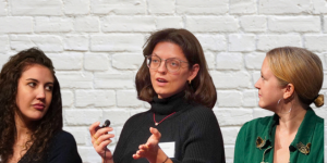 Stefanie Felsberger speaking at a conference